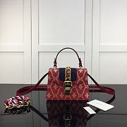 Gucci Sylvie Leather Mini Chain Bag Red 470270 Size 20 x 14 x 8 cm - 1