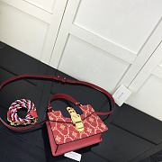 Gucci Sylvie Leather Mini Chain Bag Red 470270 Size 20 x 14 x 8 cm - 6