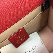 Gucci Sylvie Leather Mini Chain Bag Red 470270 Size 20 x 14 x 8 cm - 3