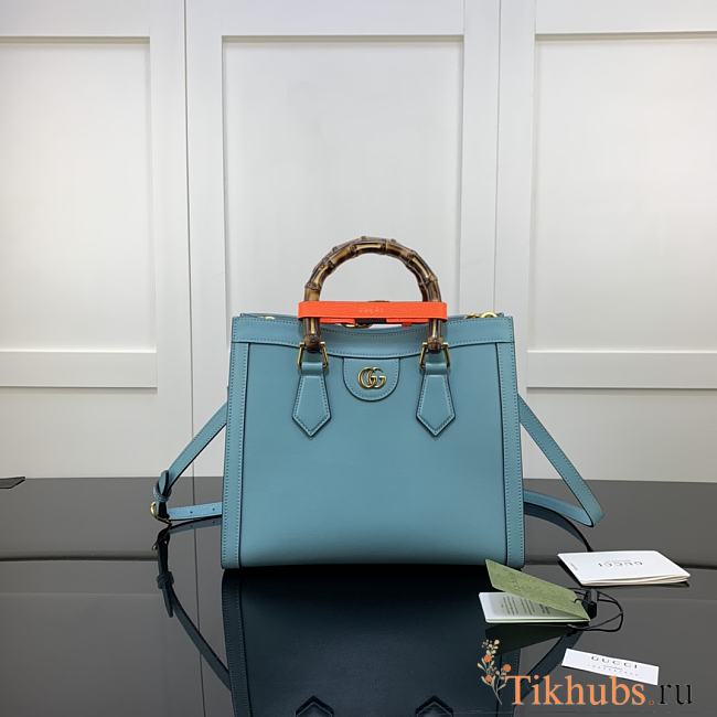 Gucci Diana Tote Bag Light Blue 660195 Size 27 x 24 x 11 cm - 1
