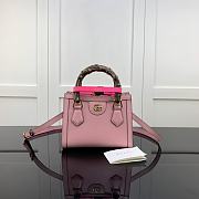 Gucci Diana Small Tote Bag Pink Leather 655661 Size 20 x 16 x 10 cm - 1