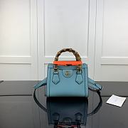 Gucci Diana Small Tote Bag Light Blue 655661 Size 20 x 16 x 10 cm - 1