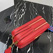 PRADA Leather Cross-Body Bag Red 1BH082 Size 22 x 15 x 9 cm - 5