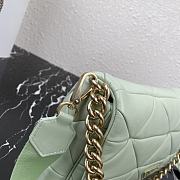 PRADA System Nappa Leather Patchwork Bag Green 1BD291 Size 28 x 18 x 7.5 cm - 5