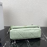 PRADA System Nappa Leather Patchwork Bag Green 1BD291 Size 28 x 18 x 7.5 cm - 2