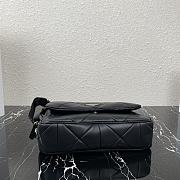 PRADA System Nappa Leather Patchwork Bag Black 1BD291 Size 28 x 18 x 7.5 cm - 4