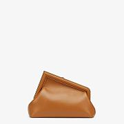 FENDI First Small Leather Bag Brown Size 26 × 18 × 9.5 cm - 5