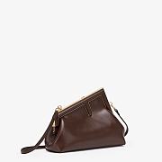 FENDI First Small Leather Bag Dark Brown Size 26 × 18 × 9.5 cm - 1