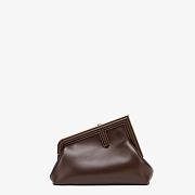 FENDI First Small Leather Bag Dark Brown Size 26 × 18 × 9.5 cm - 5