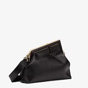 FENDI First Medium Leather Bag Black Size 32 × 23 × 15 cm - 1