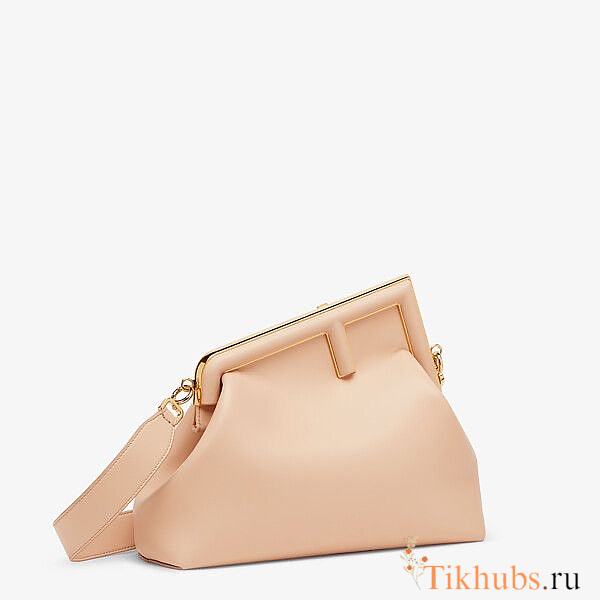 FENDI First Medium Leather Bag Pink Size 32 × 23 × 15 cm - 1