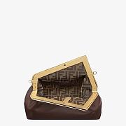 FENDI First Medium Leather Bag Dark Brown Size 32 × 23 × 15 cm - 3
