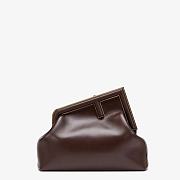 FENDI First Medium Leather Bag Dark Brown Size 32 × 23 × 15 cm - 4