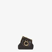 FENDI First Mini Leather Bag Black Size 11.5 x 10 x 5.5 cm - 3