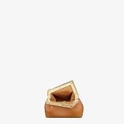 FENDI First Mini Leather Bag Brown Size 11.5 x 10 x 5.5 cm - 2