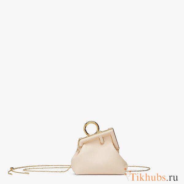 FENDI First Mini Leather Bag Pink Size 11.5 x 10 x 5.5 cm - 1