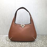 VALENTINO Garavani Twinkle Studs Handbag Brown 20077 Size 36 x 23 x 4 cm - 1