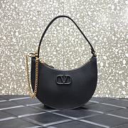 VALENTINO VLogo Hobo Bag Black 0707 Size 20 x 5 x 12 cm - 1