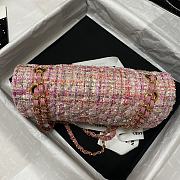 Chanel Sequin Bag Wear Beaded Beads Woolen Cloth Pink 1112 Size 25.5 cm - 4