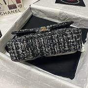 Chanel Sequin Bag Wear Beaded Beads Woolen Cloth Black 1112 Size 25.5 cm - 5