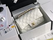 Chanel CF Big Mini Patent Leather Small Bag White (Gold lock) 1116 Size 20 cm - 1