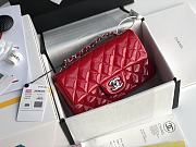 Chanel CF Big Mini Patent Leather Small Bag Red (Silver Lock) 1116 Size 20 cm - 1