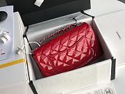 Chanel CF Big Mini Patent Leather Small Bag Red (Silver Lock) 1116 Size 20 cm - 4