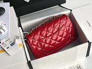 Chanel CF Big Mini Patent Leather Small Bag Red (Gold lock) 1116 Size 20 cm - 6