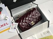 Chanel CF Big Mini Patent Leather Small Bag Red Wine (Gold lock) 1116 Size 20 cm - 1