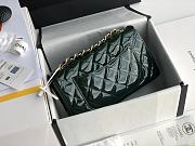 Chanel CF Big Mini Patent Leather Small Bag Green (Gold lock) 1116 Size 20 cm - 5