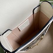 Gucci GG Supreme Horsebit 1955 Mini Bag White 625615 Size 11.5 x 17 x 4 cm - 6