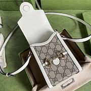 Gucci GG Supreme Horsebit 1955 Mini Bag White 625615 Size 11.5 x 17 x 4 cm - 2