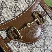 Gucci GG Supreme Horsebit 1955 Mini Bag Brown 625615 Size 11.5 x 17 x 4 cm - 4