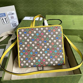 Gucci GG Ophidia Tote Bag Lemon Yellow 612992 Size 28 x 25 x 11 cm