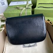 Gucci Horsebit 1955 Denim Mini Bag Full Black Leather 658574 Size 20.5 x 14 x 5 cm - 6