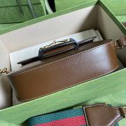 Gucci Horsebit 1955 Denim Mini Bag Full Brown Leather 658574 Size 20.5 x 14 x 5 cm - 4