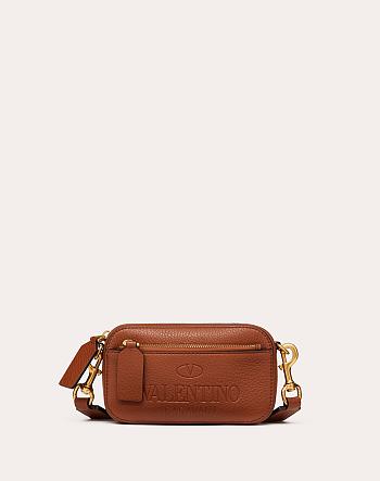 VALENTINO Small Print Crossbody Belt Bag Brown 0952 Size 19 x 4 x 10 cm