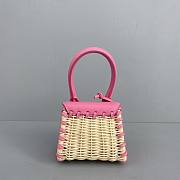 Jacquemus Bamboo Weaving Pink 2102 Size 12 x 8 x 5 cm - 6