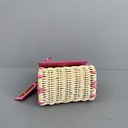 Jacquemus Bamboo Weaving Pink 2102 Size 12 x 8 x 5 cm - 2