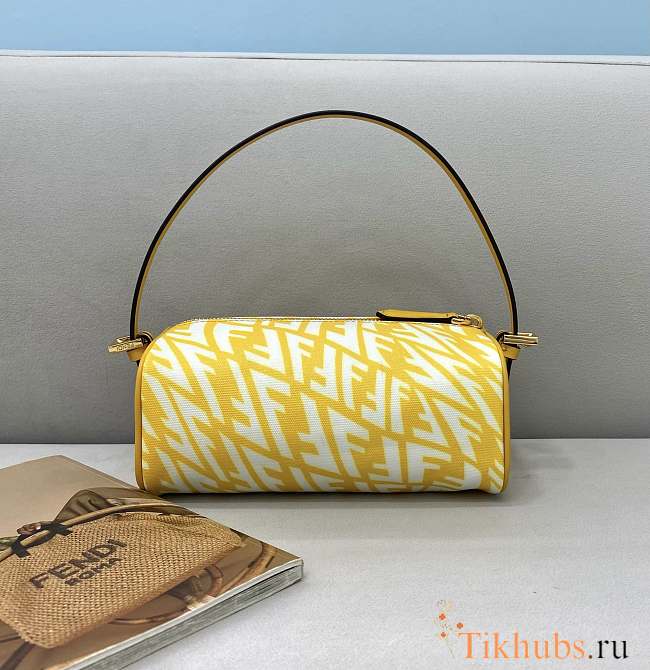 Fendi Fisheye Small Pillow Bag Yellow 8377 Size 19 x 11 x 8 cm - 1