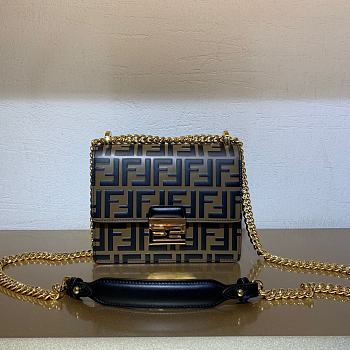 Fendi Small Chain Bag In Black 5013 Size 19 x 14 x 9 cm