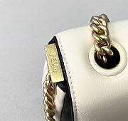 Fendi Baguette Chain Bag White 70220s Size 19 × 5 × 10 cm - 3