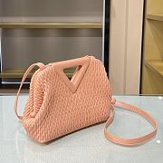 BV Triangle Bubble Bag Peach Powder 44054 Size 24 × 16 × 8 cm - 6