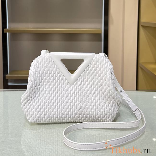 BV Triangle Bubble Bag White 44054 Size 24 × 16 × 8 cm - 1