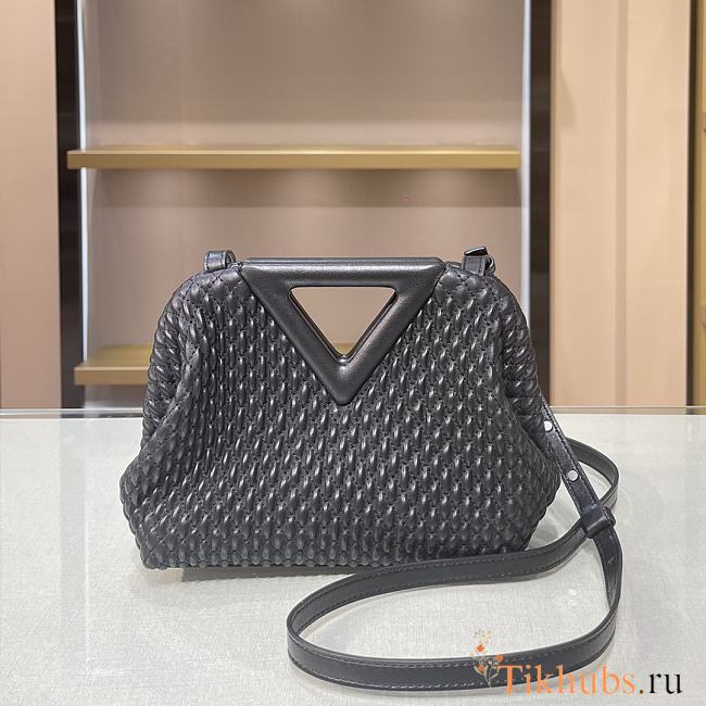 BV Triangle Bubble Bag Black 44054 Size 24 × 16 × 8 cm - 1