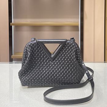 BV Triangle Bubble Bag Black 44054 Size 24 × 16 × 8 cm