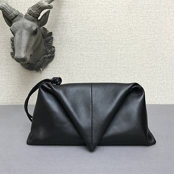 Bottega Veneta Sheepskin Triangle Handbag Black 44050 Size 32 x 18 cm