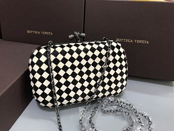 Bottega Veneta Chain Original Horse Hair Black/White 8600 Size 20 x 12 x 5 cm