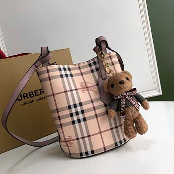 BURBERRY Bucket Bag Purple 18.5 x 15 x 23.5 cm