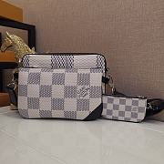 Louis Vuitton Trio Pochette Messenger Bag White Large Grid M69443 Size 25 x 18.5 x 7 cm - 1